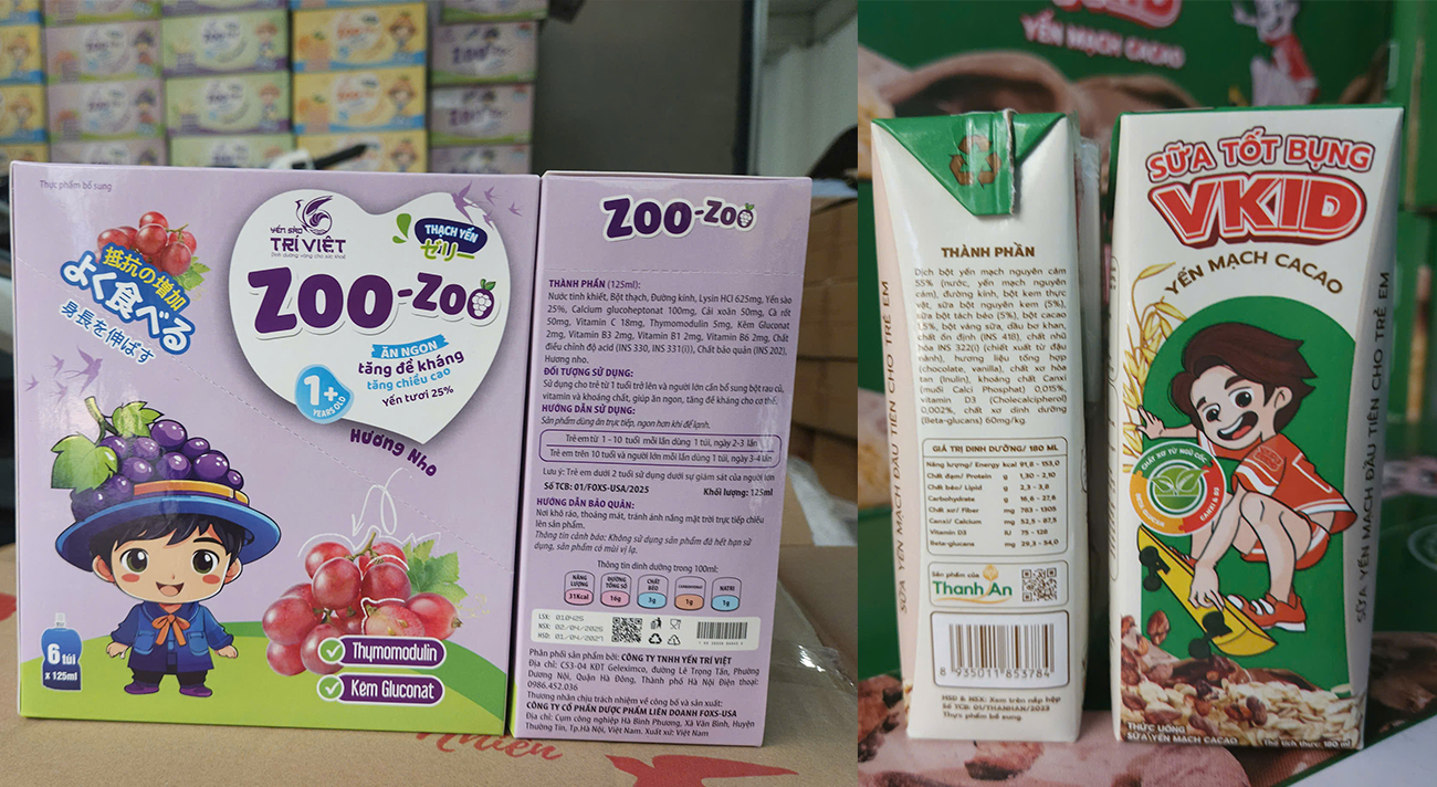 sản phẩm có dấu hiệu là hàng giả bị tạm giữ tại hiện trường - Ảnh: Quyên Lưu