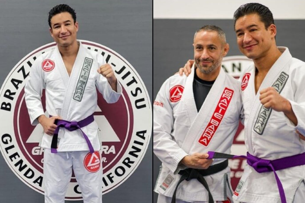 Mario Lopez đạt đai tím, cấp 3/5 của người lớn trong hệ thống đai của nhu thuật Brazil