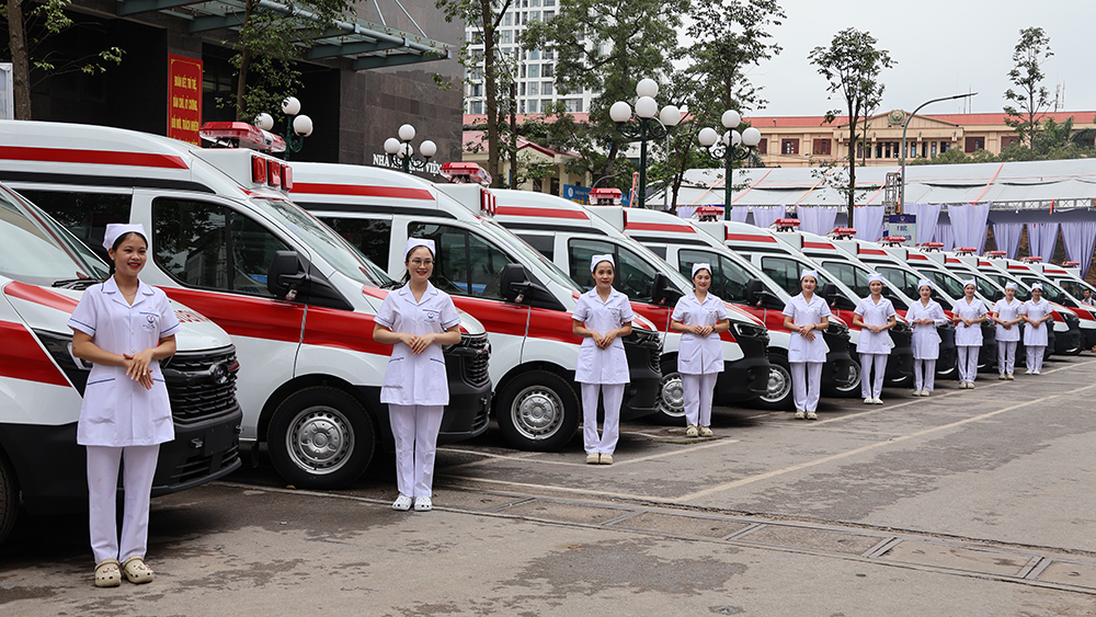 Hệ thống xe cấp cứu do Vingroup trao tặng ngành y tế Bắc Ninh