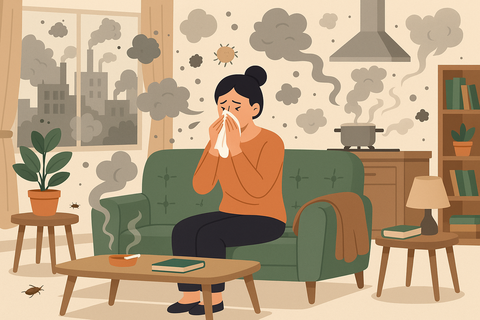 Ô nhiễm không khí trong nhà phát sinh từ nhiều nguồn khác nhau