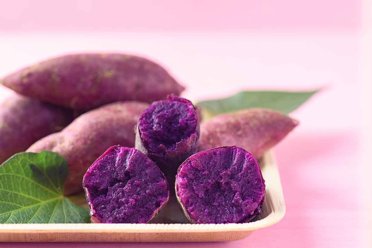 Khoai lang tím chứa hàm lượng anthocyanin cao