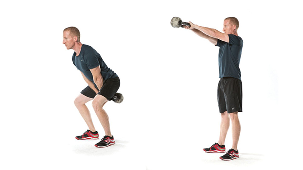 Động tác vung tạ chuông tăng sức mạnh hông – mông