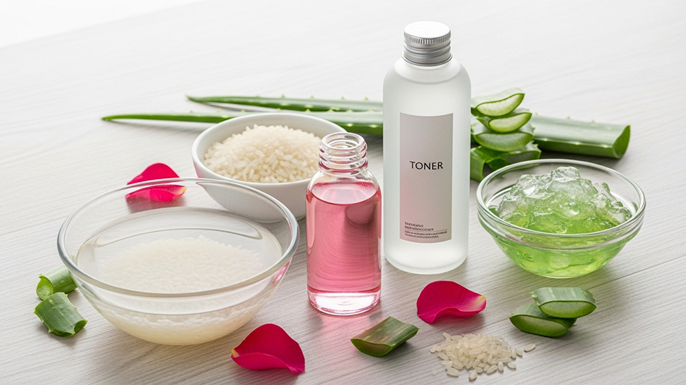 Nước gạo có thể kết hợp với nhiều thành phần dưỡng ẩm khác như nha đam, nước hoa hồng