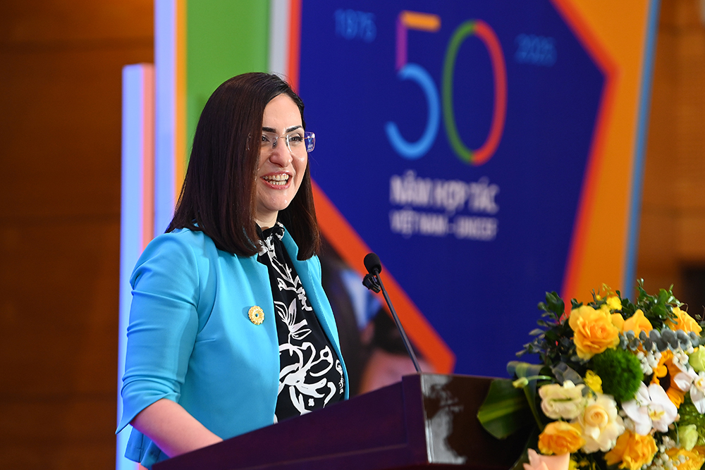 Bà Sophie Kiladze, Chủ tịch Ủy ban về quyền trẻ em Liên Hợp Quốc đánh giá cao các kết quả mà Việt Nam đạt được