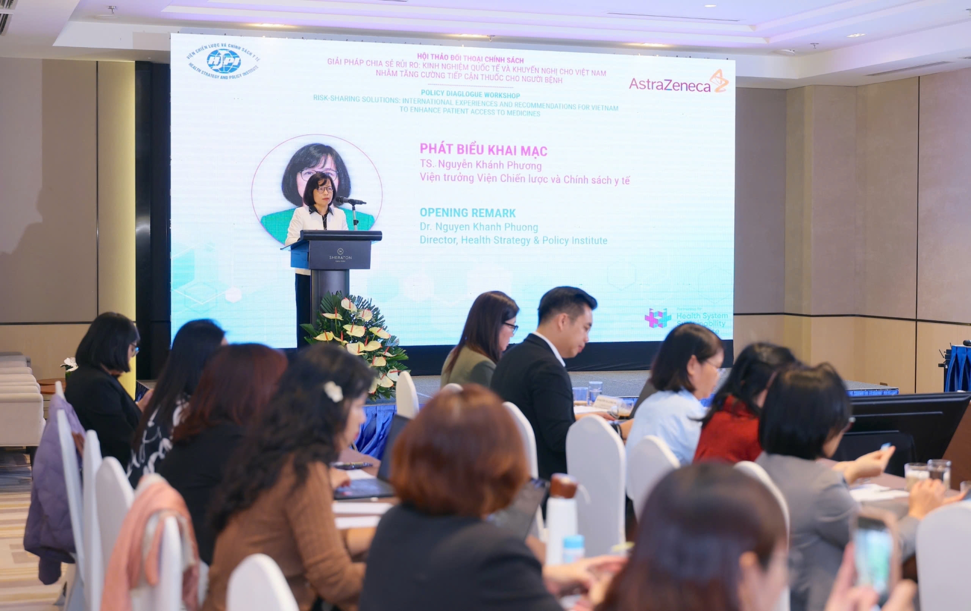 TS. Nguyễn Khánh Phương, Viện trưởng Viện Chiến lược và Chính sách Y tế phát biểu