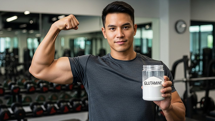 Người tập tạ nặng hoặc vận động cường độ cao có thể bổ sung glutamine để phục hồi hiệu quả