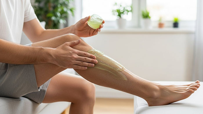 Gel nha đam có thể giúp làm dịu da, giảm kích ứng và cảm giác ngứa sau khi chạy