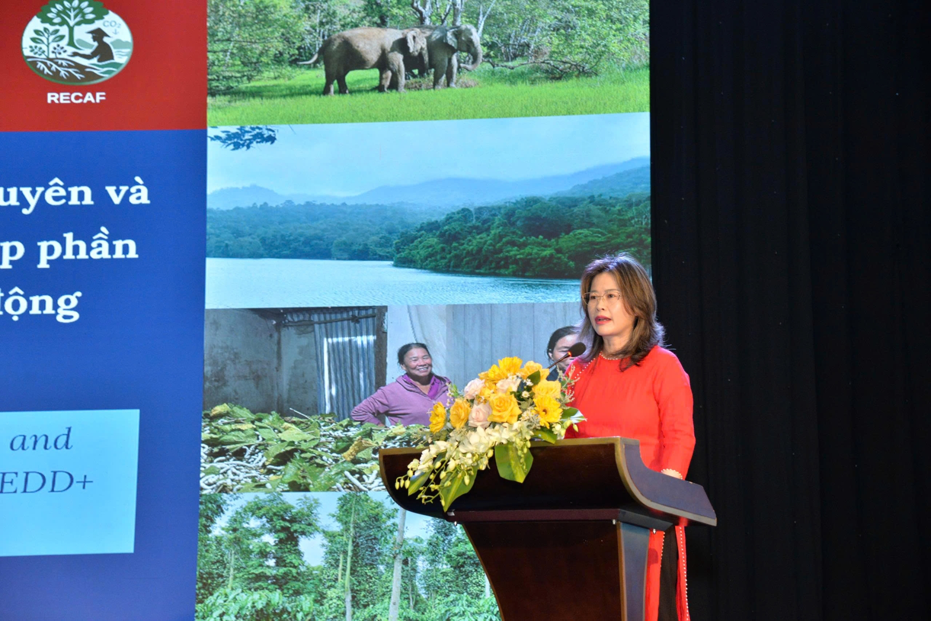 Bà Nguyễn Thị Diệu Trinh, Phó Cục trưởng Cục Quản lý nợ và Kinh tế đối ngoại, Bộ Tài chính phát biểu tại sự kiện