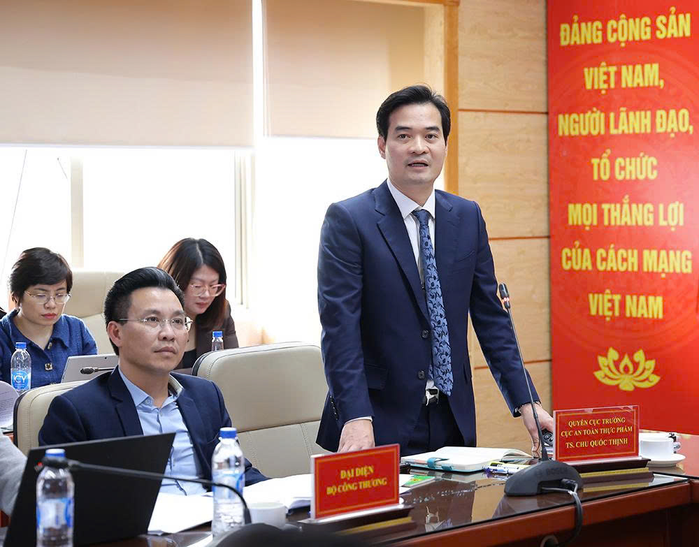 TS.Dược sĩ Chu Quốc Thịnh, Quyền Cục trưởng Cục An toàn thực phẩm phát biểu - Ảnh: Trần Minh/MOH