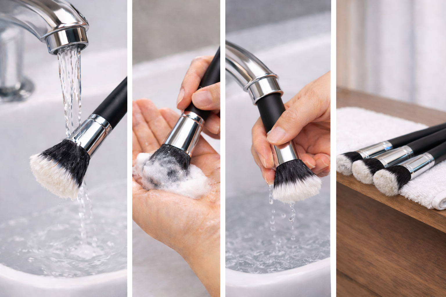 Gợi ý các bước vệ sinh cọ trang điểm