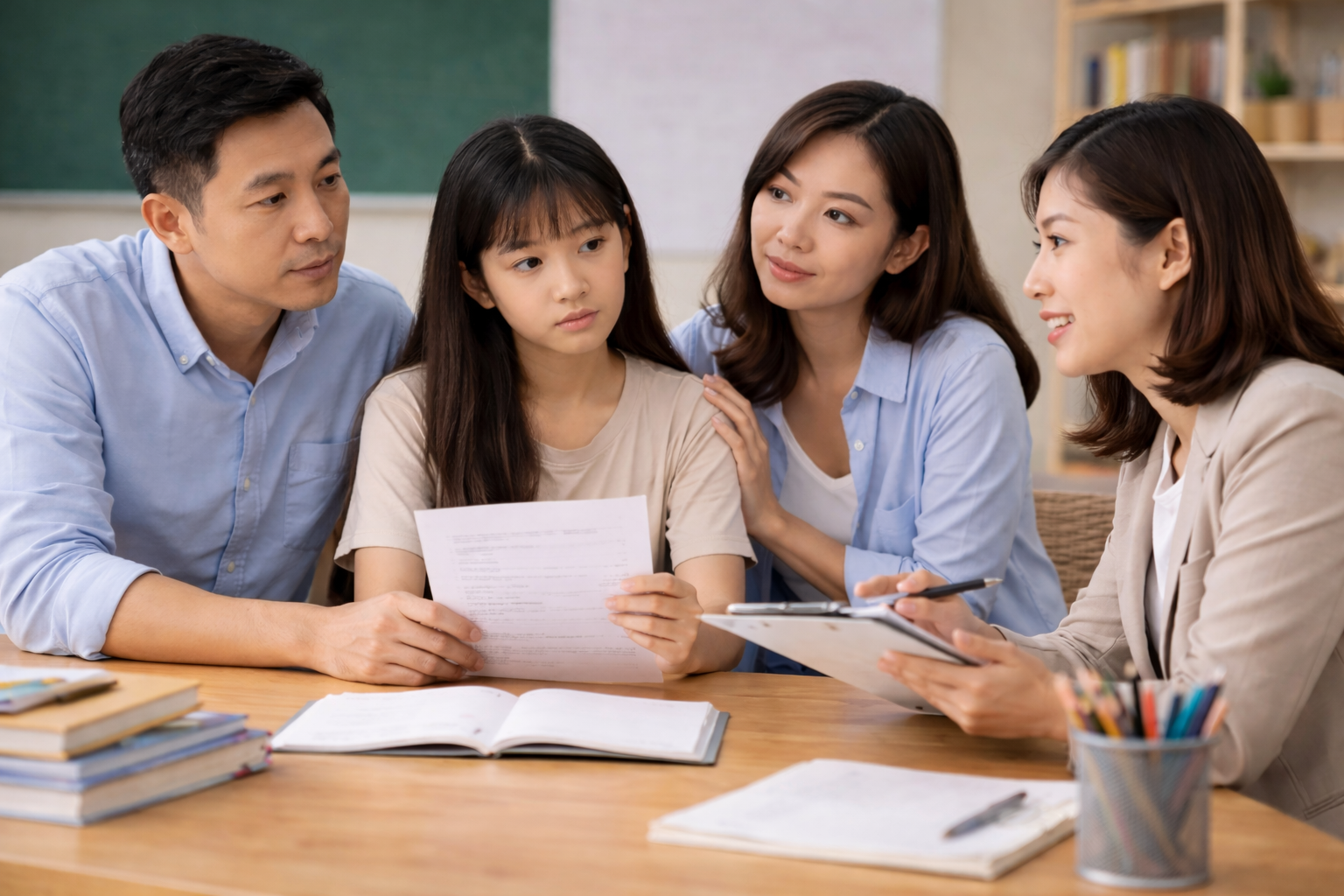 Trao đổi với giáo viên giúp phụ huynh nắm rõ nguyên nhân và cùng nhà trường tìm cách hỗ trợ học sinh kịp thời