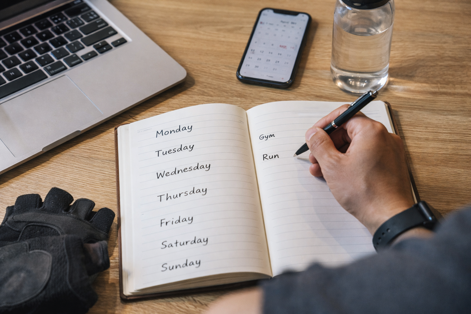 Lên lịch tập luyện giúp bạn kiểm soát được thời gian