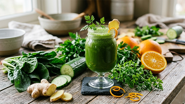 Martha Stewart bổ sung dinh dưỡng từ nước ép rau củ