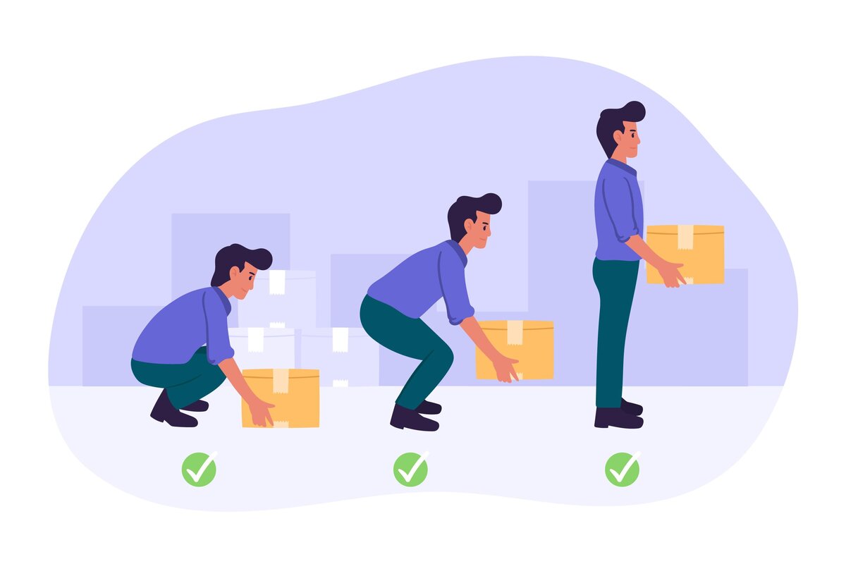 Bê vác vật nặng có thể giúp tăng cường cơ bắp, nhưng bạn cần nhớ thực hiện đúng kỹ thuật