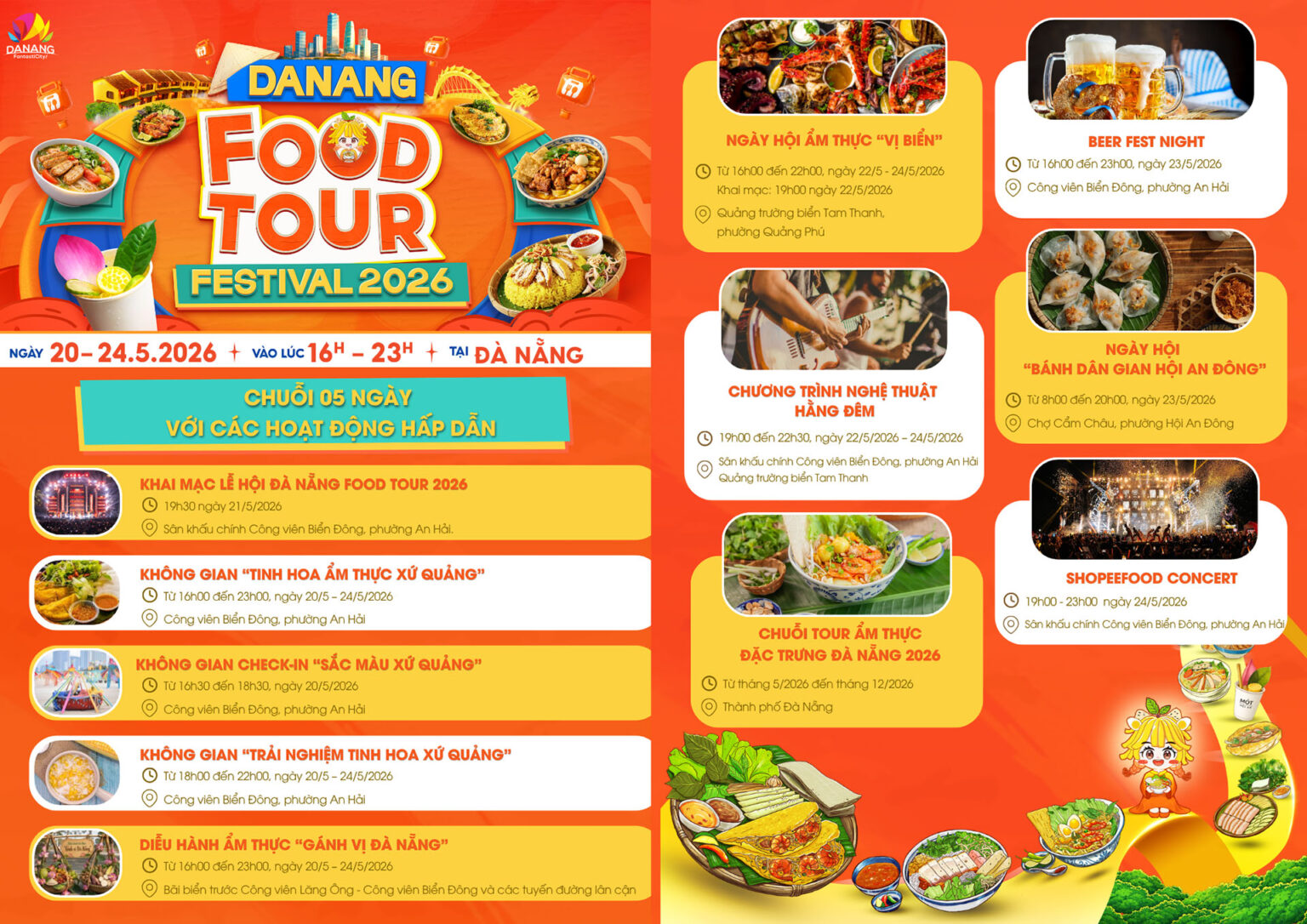 Chuỗi hoạt động hấp dẫn tại Lễ hội Đà Nẵng Food Tour 2026