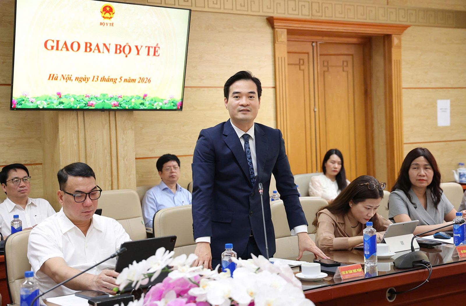 Tân Cục trưởng Cục An toàn thực phẩm Chu Quốc Thịnh phát biểu nhận nhiệm vụ - Ảnh: vfa.gov.vn.
