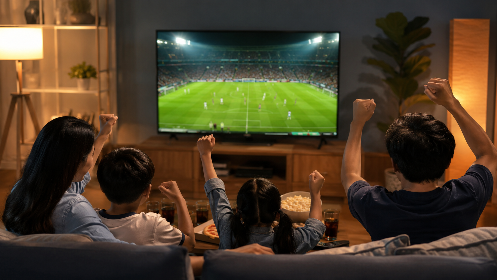Cha mẹ có thể cùng con tận hưởng không khí World Cup sôi động ngay tại nhà