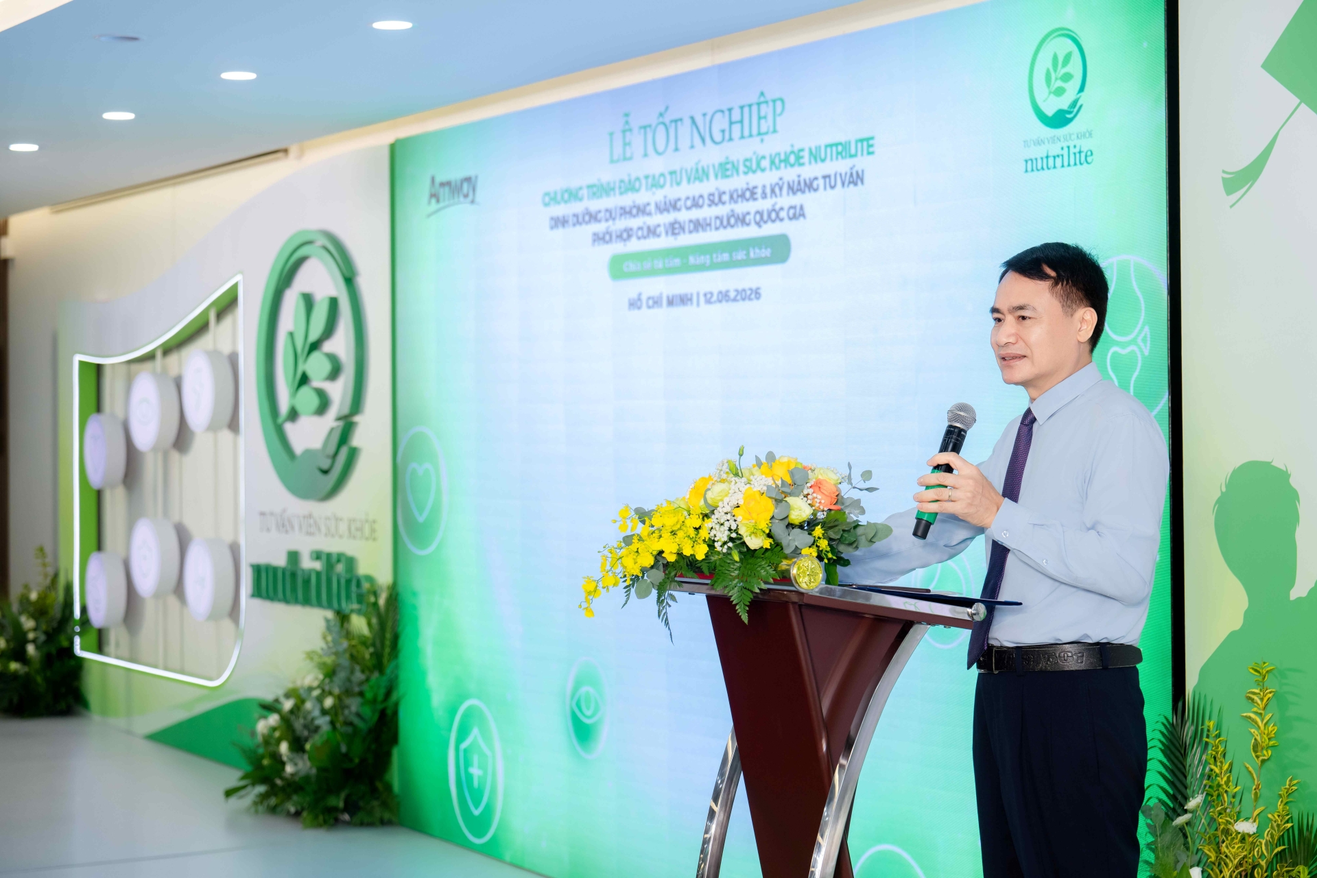 PGS.TS. Trần Thanh Dương, Viện trưởng Viện Dinh dưỡng Quốc gia phát biểu trong buổi lễ