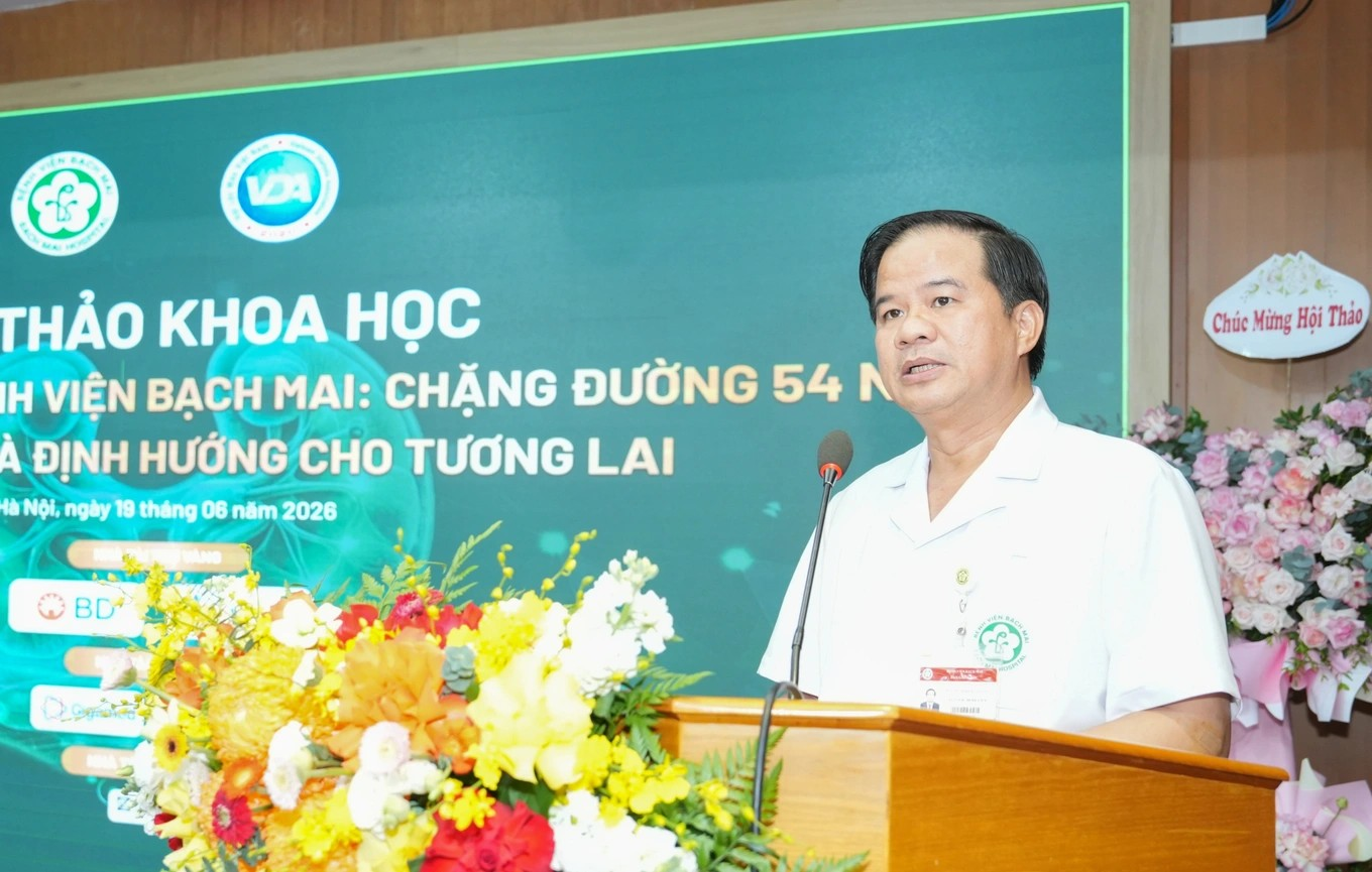 PGS.TS Đào Xuân Cơ, Giám đốc Bệnh viện Bạch Mai phát biểu tại Hội thảo - Ảnh: Thành Dương

