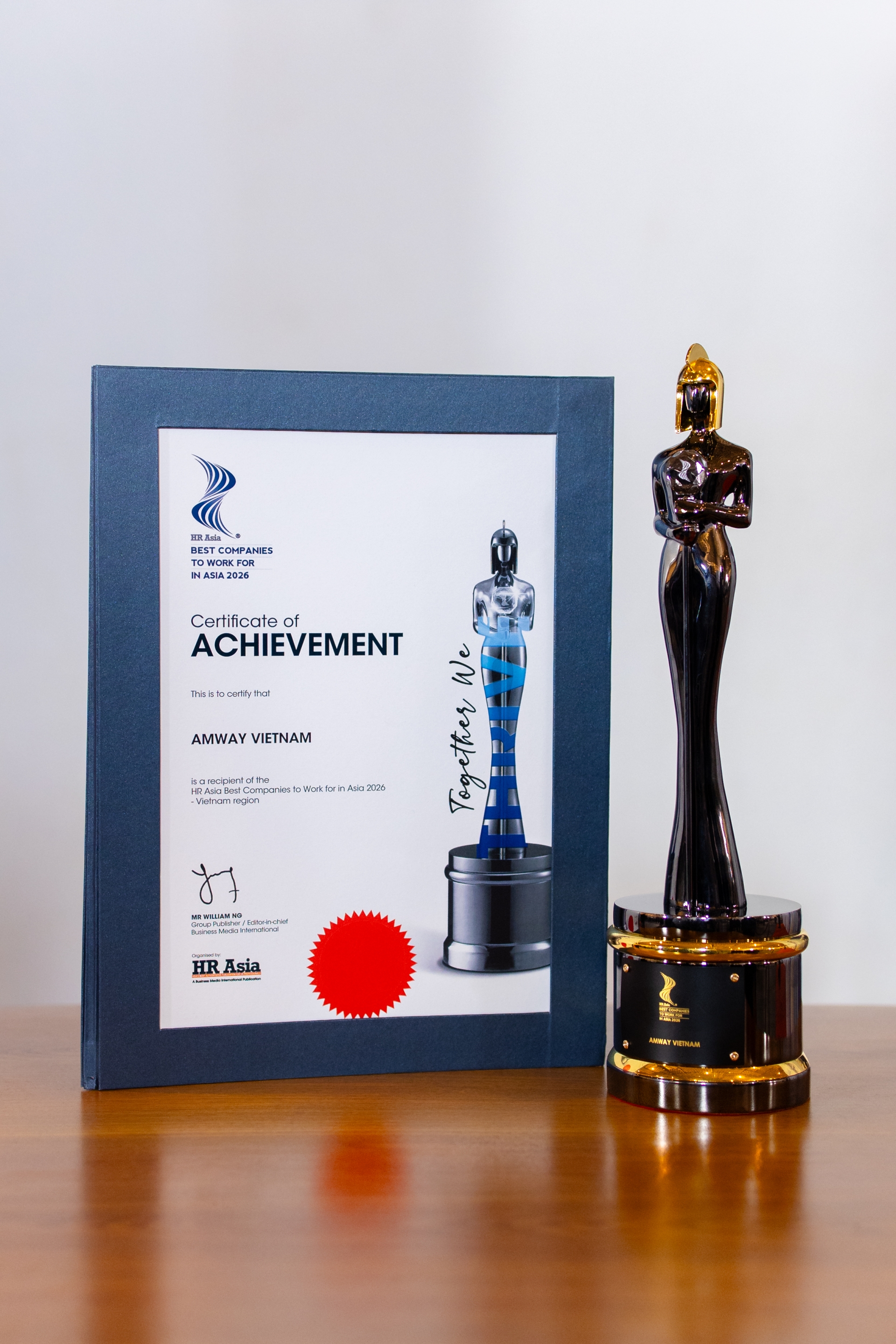 Amway Việt Nam thứ 7 đạt giải thưởng HR Asia - Nơi Làm Việc Tốt Nhất Châu Á 2026 (Best Companies to Work for in Asia 2026).