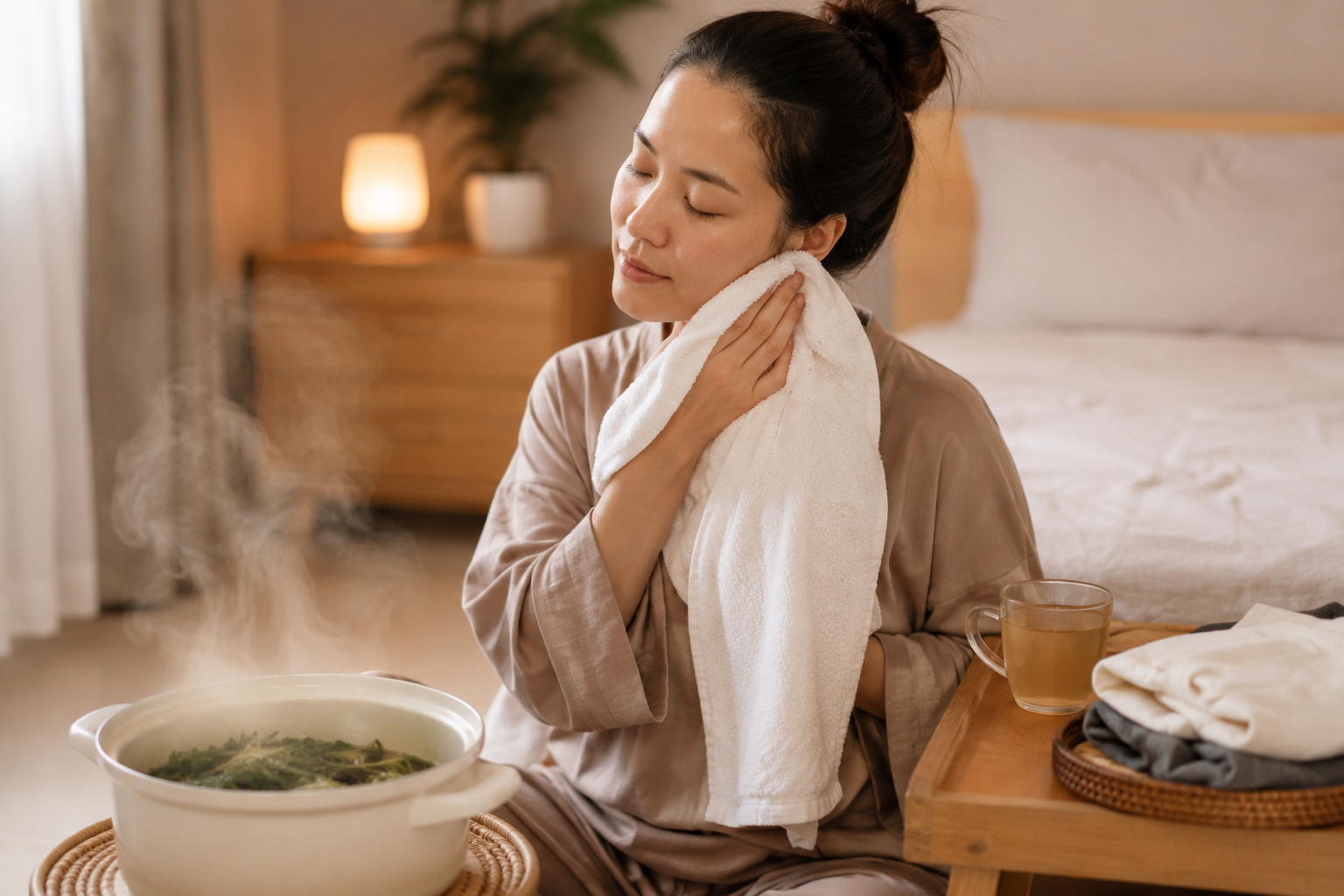 Giữ ấm cơ thể sau khi xông là bước quan trọng để phát huy hiệu quả của phương pháp này