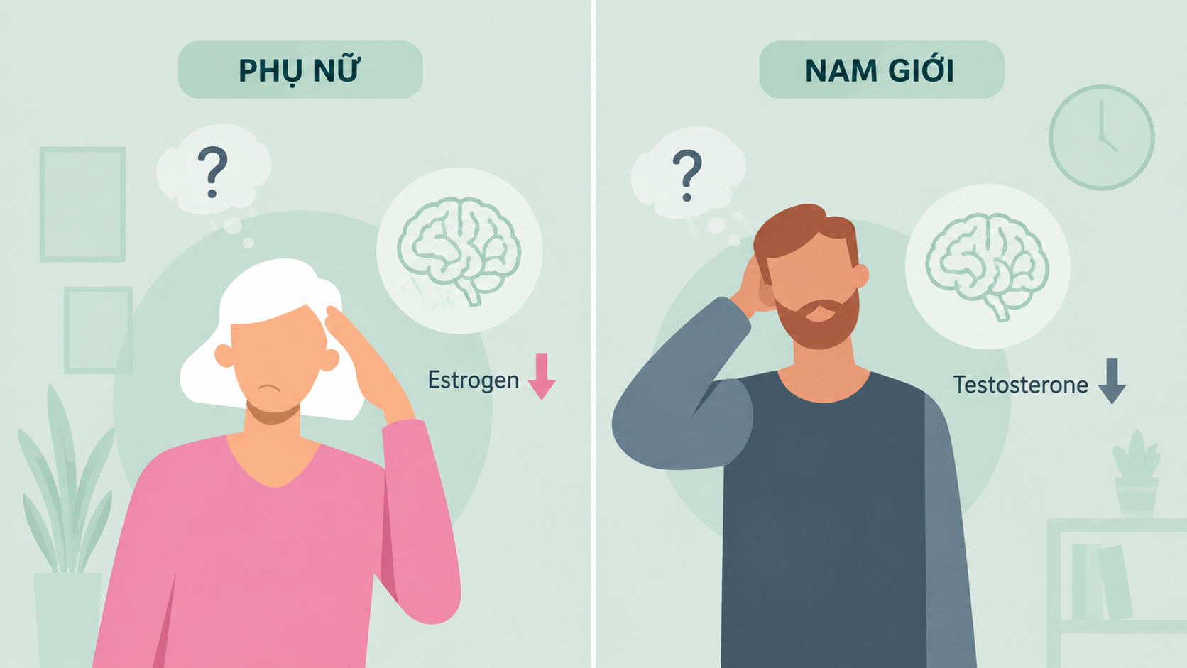 nội tiết tố thay đổi có thể ảnh hưởng đến trí nhớ