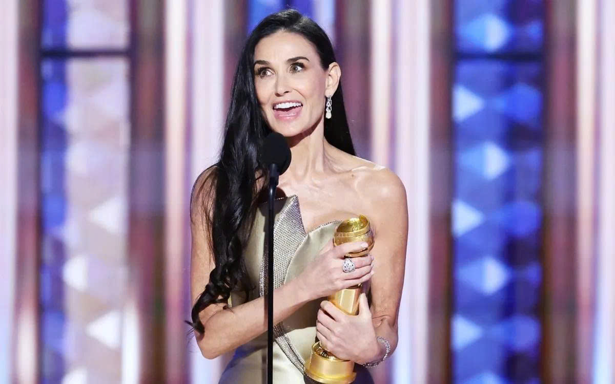 Demi Moore giành giải Nữ chính xuất sắc nhất tại Quả cầu vàng 2025 - Ảnh: Getty Images