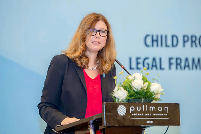 Bà Silvia Danailov, Trưởng Đại diện UNICEF tại Việt Nam, cam kết đồng hành cùng Việt Nam bảo vệ trẻ em trước các rủi ro trực tuyến