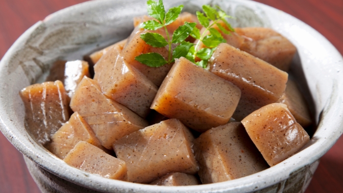 Thạch konnyaku làm từ khoai nưa giàu chất xơ glucomannan