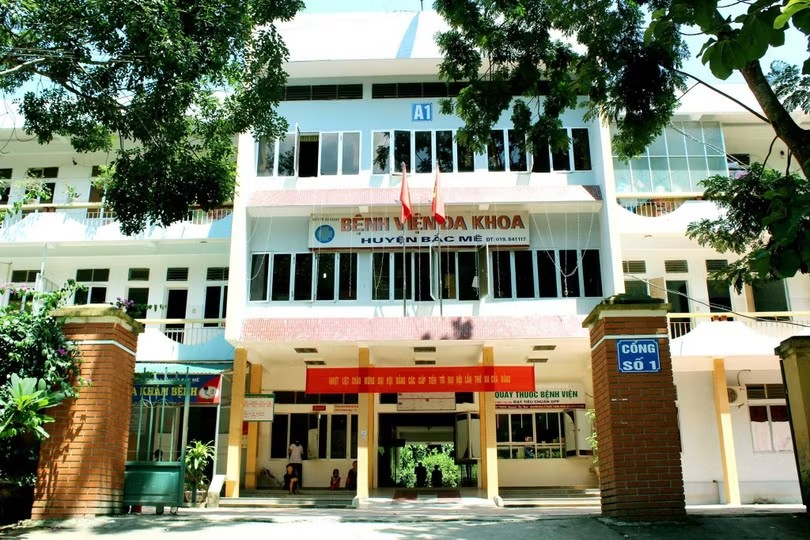 Bệnh viện Đa khoa  Bắc Mê - nơi cháu bé sống sót đang được cứu chữa - Ảnh: Bệnh viện Đa khoa huyện Bắc Mê
