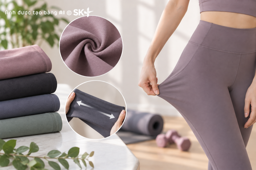 Chú ý chọn chất liệu quần legging phù hợp khi tập luyện