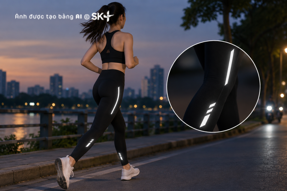 Chi tiết phản quang giúp người chạy an toàn hơn khi tập luyện ngoài trời
