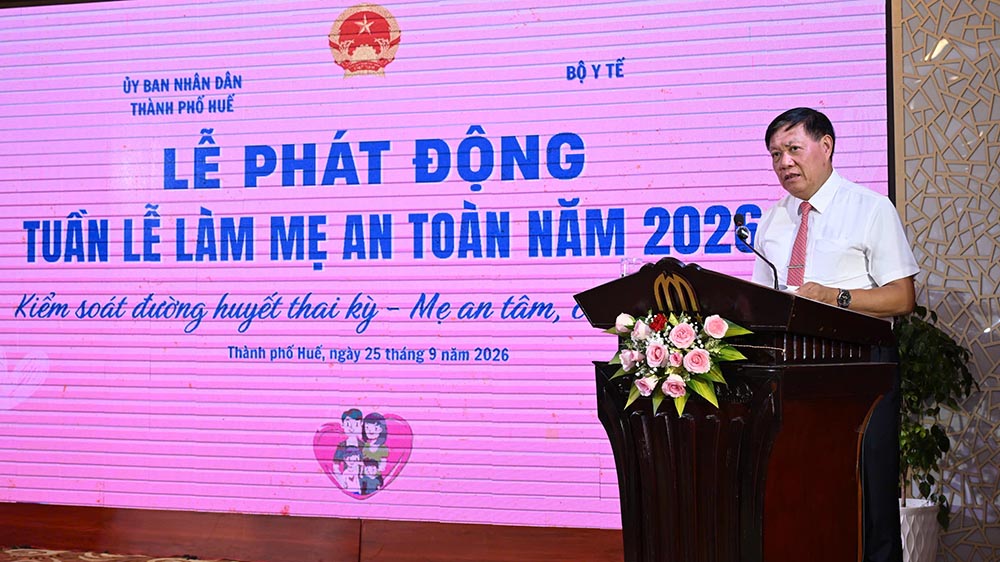 Thứ trưởng Bộ Y tế Đỗ Xuân Tuyên phát biểu tại Lễ phát động - Ảnh: Bộ Y tế