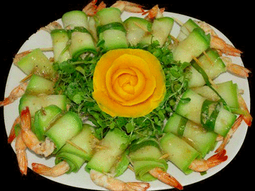 Hè về ăn tôm cuộn bí đao