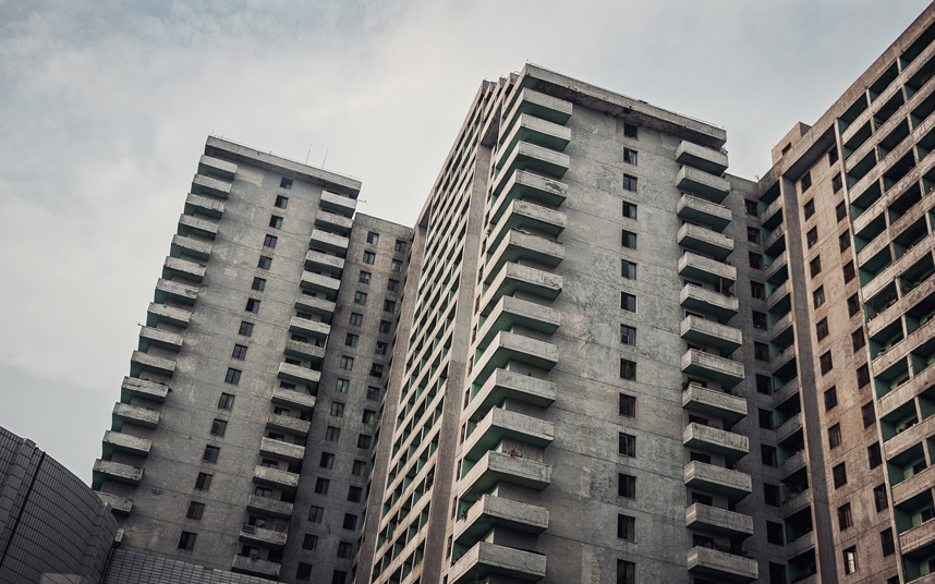 Phần lớn những nhà cao tầng ở thủ đô Bình Nhưỡng là các nhà chung cư