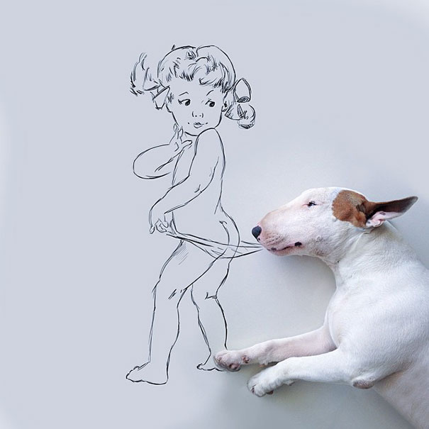 Loạt ảnh vui: Chó cưng 'thắp sáng' ý tưởng vẽ vời của cậu chủ - Ảnh 17