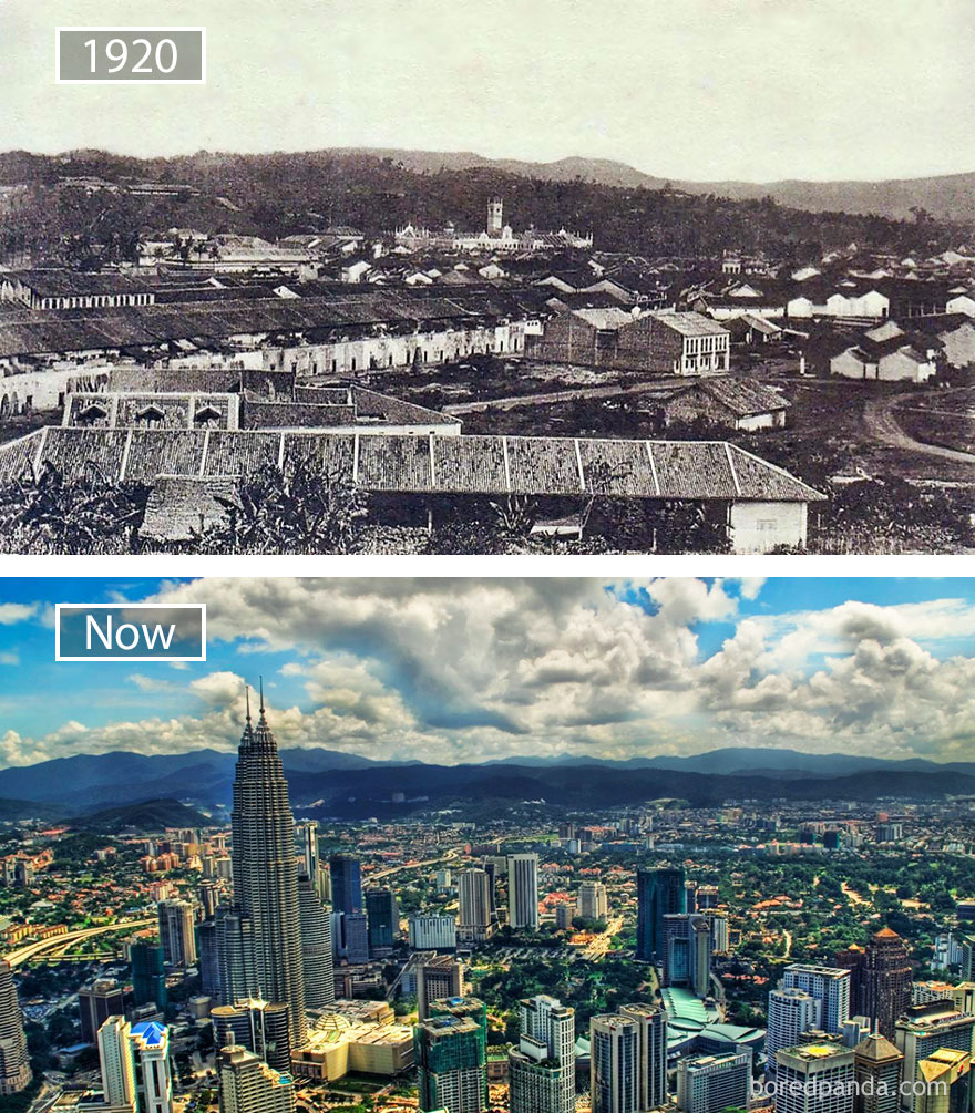 Khung cảnh nghèo nàn xưa kia của Kuala Lumpur (Malaysia) đã được thay thế bằng thủ đô của những tòa nhà chọc trời