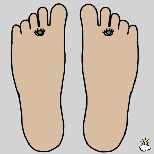 Xoa bóp hoặc tác động một lực vào huyệt đạo nằm ở gốc ngón chân thứ hai và thứ ba ở cả hai bàn chân rất có lợi cho mắt, giúp mắt giảm đau nhức, tấy đỏ hay nhìn mờ...
