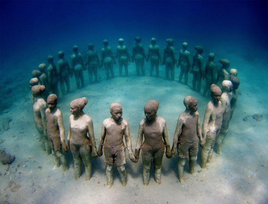 Công viên tượng Grenada Underwater Sculpture Park – Molinere Bay, Grenada - Ảnh: Jason de Caires Taylor
