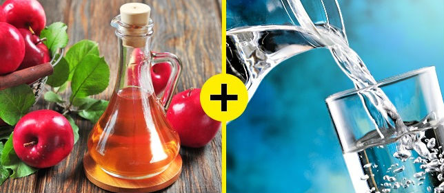 Giấm táo và nước: Pha loãng 1 thìa giấm táo vào trong cốc nước. Sử dụng hỗn hợp nước giấm táo để súc miệng hàng ngày trước khi đánh răng.