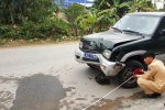 Thai phụ tử vong sau khi va chạm với ô tô biển xanh