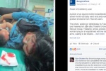 Mẹ bị thương nặng vẫn cho con bú trên giường cấp cứu