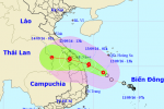 Áp thấp mạnh lên thành bão, tiến thẳng vào miền Trung