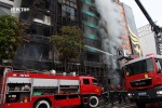 Nóng: Cháy lớn liên hoàn dãy nhà cao tầng trên đường Trần Thái Tông