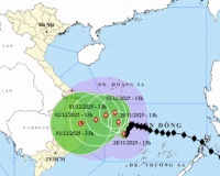 Áp thấp nhiệt đới 'bám đuôi' bão số 15 trên biển Đông