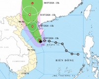 Bão số 1 mạnh lên giật cấp 11, gây mưa to 