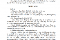 Vi phạm thủ tục đăng ký lưu hành thuốc, Dược Wealphar bị phạt 125 triệu đồng
