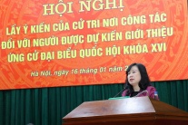 Bộ trưởng Đào Hồng Lan được giới thiệu ứng cử Đại biểu Quốc hội khóa XVI