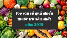 Mỹ công bố 12 loại rau củ quả nhiều thuốc trừ sâu nhất năm 2019