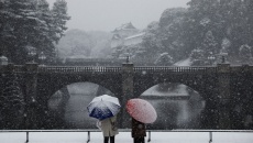 Chùm ảnh: Khung cảnh Tokyo lung linh trong mùa tuyết rơi 